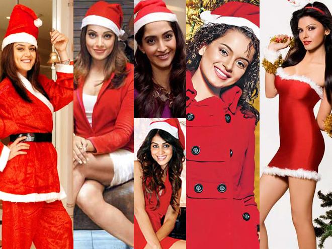 Bollywood stars as Santa Claus