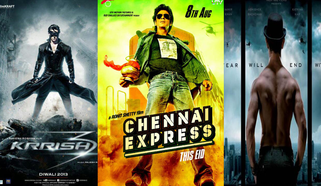 Dhoom 3 vs Chennai Express vs Krrish 3 vs Ek Tha Tiger Collections (Box Office Collections)