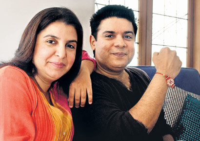 Bollywood brothers and sisters : Sajid Khan with sister Farah Khan