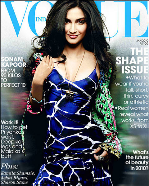 Sonam Kapoor on cover | Vogue India 2010