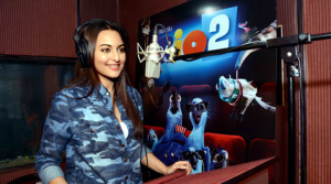 Sonakshi in studio for voice over| Rio 2