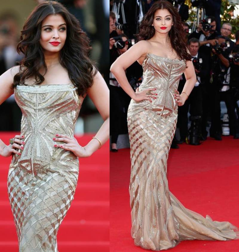 Aishwarya Rai Bachchan and Sonam Kapoor's various looks at Cannes over the years- Aish 2014 1