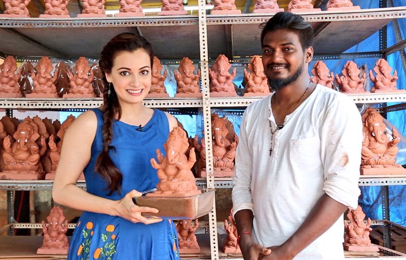 Pictures | Bollywood Celebs welcome Ganpati Bappa into their homes!- Dia Mirza
