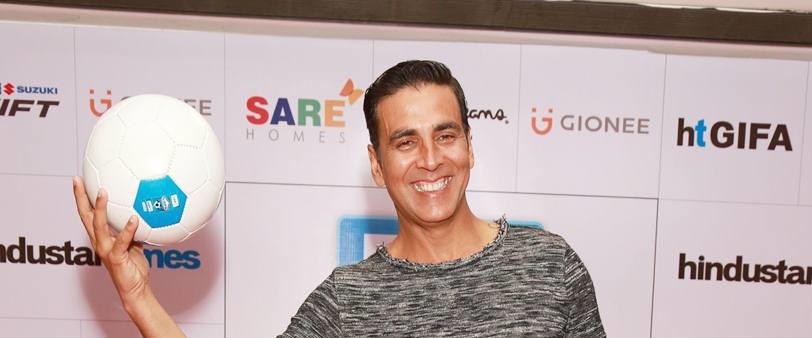 Akshay inaugurated the Great Indian Football in Delhi on Saturday