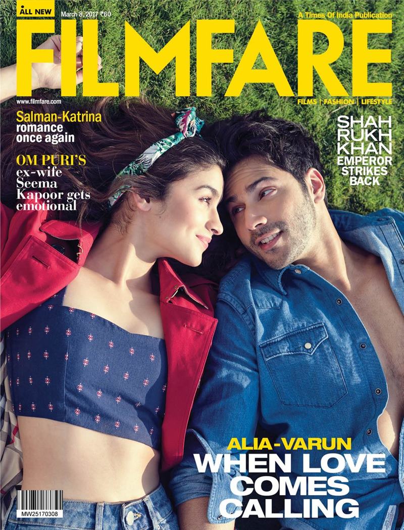 Alia Bhatt and Varun Dhawan on Filmfare cover are so much in love!- Alia-Varun