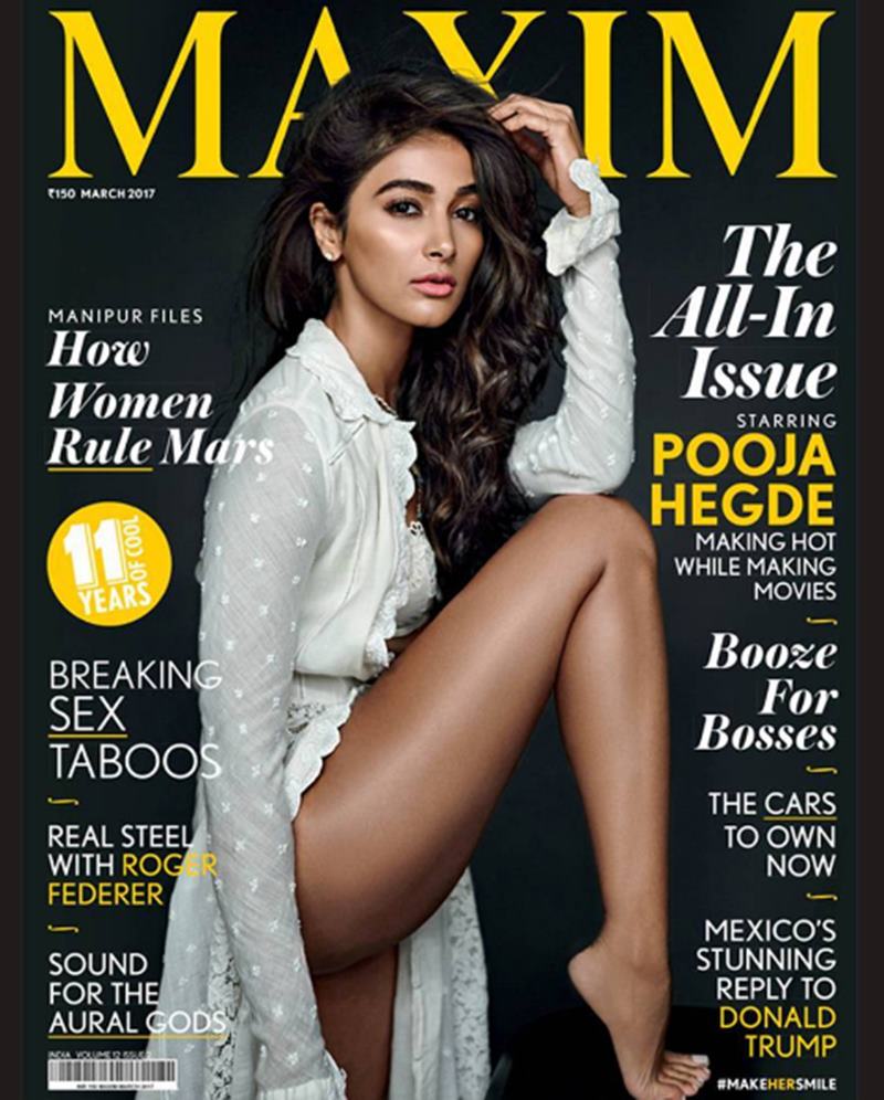 This hot Maxim photoshoot of Pooja Hegde sheds her girl-next-door image- Cover