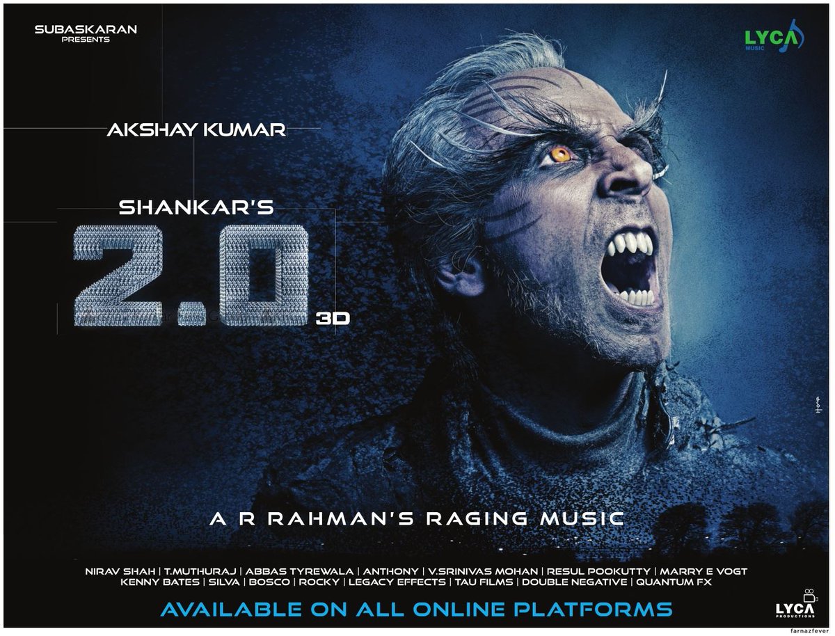 2.0 new poster feat. deadly Akshay Kumar