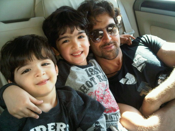 Hrithik with his sons
