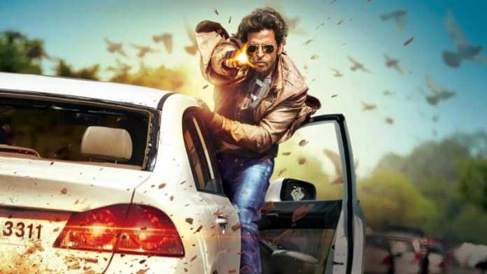 Hrithik Roshan in an action sequence scene from Bang Bang