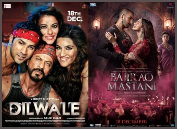 War between Bajirao Mastani and Dilwale just kicked off with the trailers