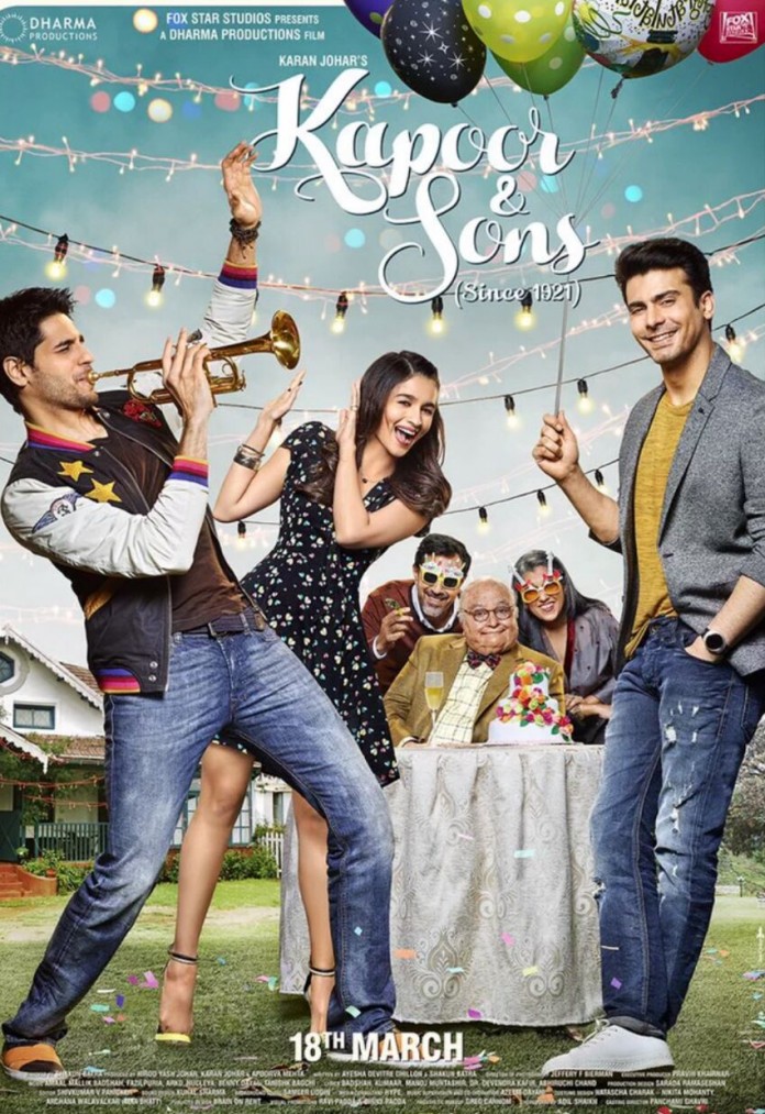 'Kapoor and Sons' First Poster: Alia, Sidharth and Fawad in a Party Mood!