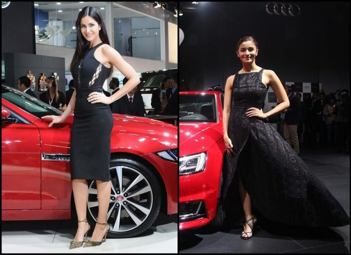 Black Beauties Katrina Kaif and Alia Bhatt turn up the heat at the Auto Expo 2016