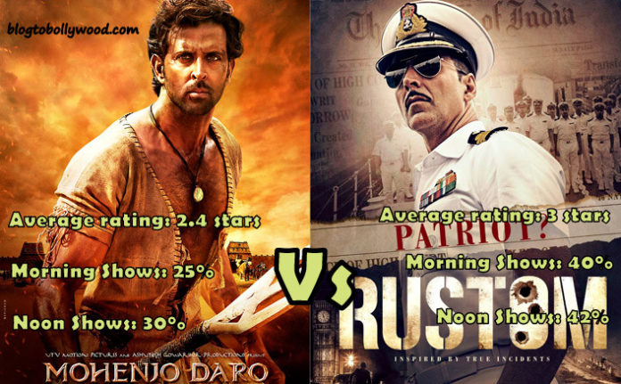 Rustom Vs Mohenjo Daro Opening Day: Morning, Noon Shows Occupancy And Estimated Collection