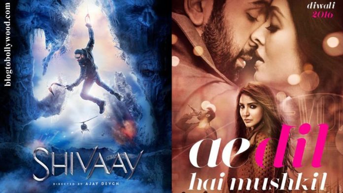 Shivaay, Ae Dil Hai Mushkil 6th Day Collection: First Wednesday Occupancy Report & Estimated Box Office Collection
