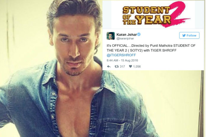 Tiger Shroff To Play Lead Role In Student Of The Year 2