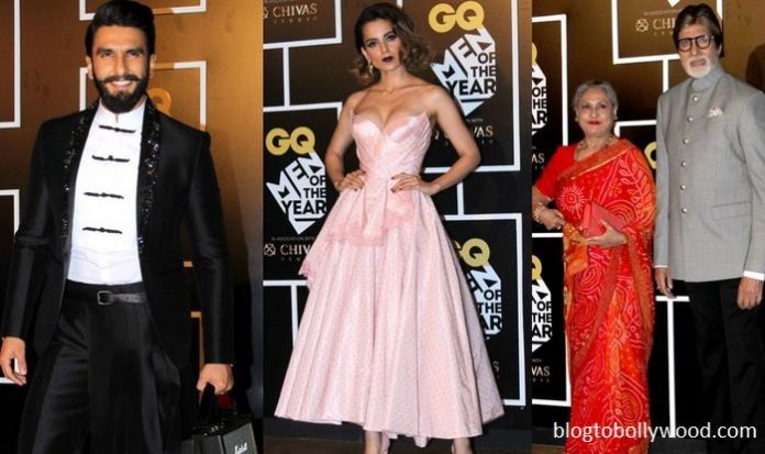 Ranveer Singh, Kangana Ranut and Big B win big at the GQ Awards, Men of the year 2016 yesterday.