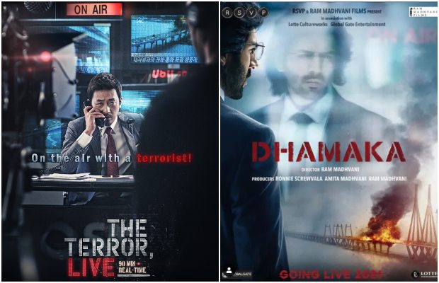 The Terror Live and Dhamaka posters