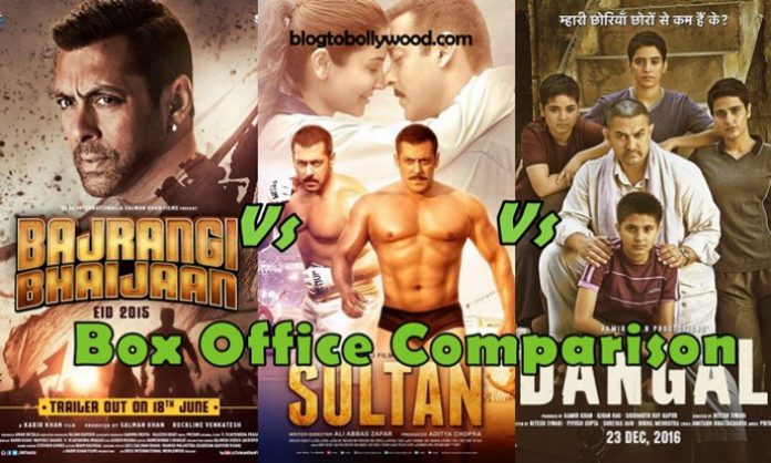 Dangal Vs Sultan Vs Bajrangi Bhaijaan Box Office Collection
