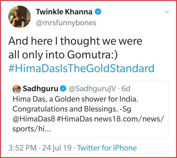 Twinkle Khanna's Tweet