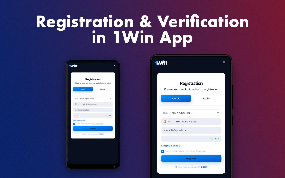 Registration Process At 1win India